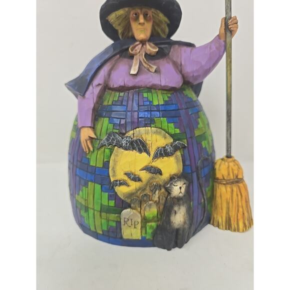 Jim Shore 2004 Let The Magic Begin Halloween Witch Cat Heartwood Creek JS1 - Picture 2 of 8